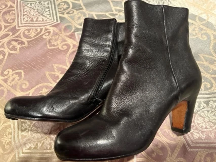 Maison Martin Margiela Ankle Boots Black Leather Size 38 Made in Italy US 7.5