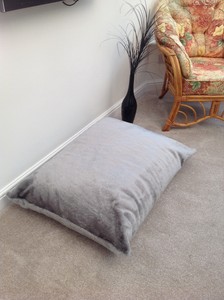 fur floor pillow