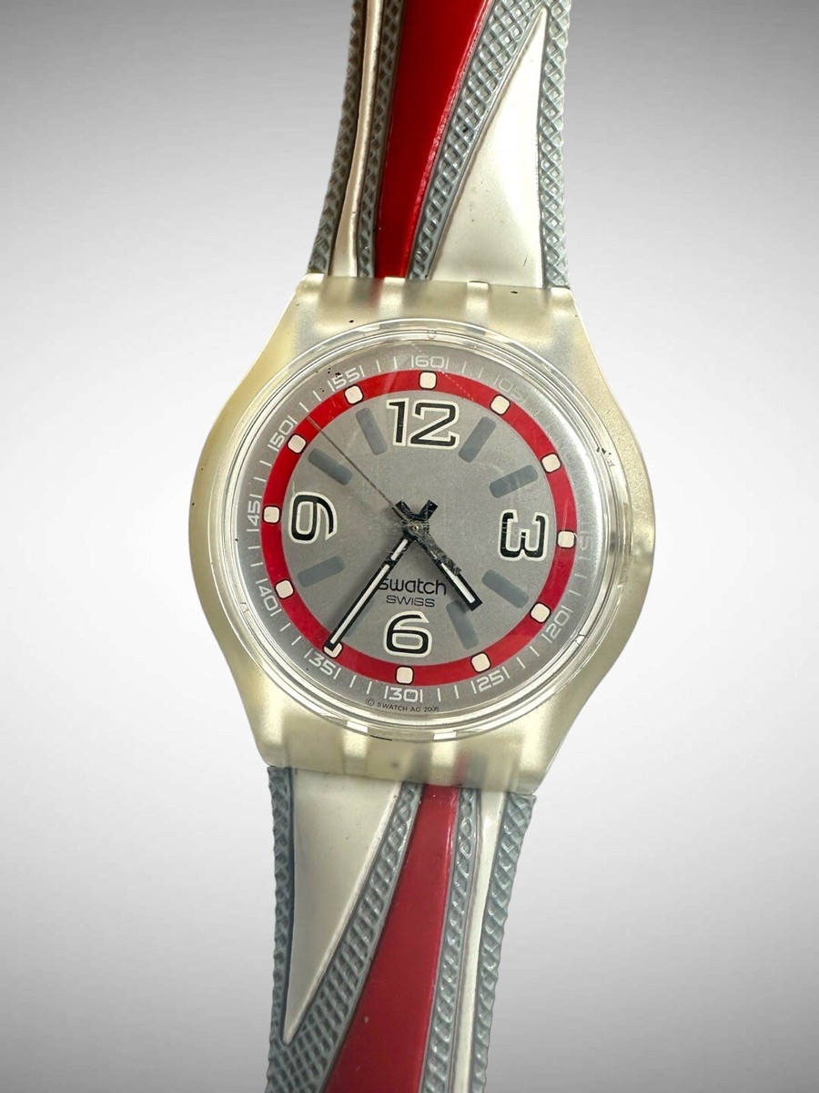 クリスマスデザイン　Swatch スウォッチ 時計 ホワイト/レッド クリスマスデザイン Swatch スウォッチ 時計 ホワイト/レッド