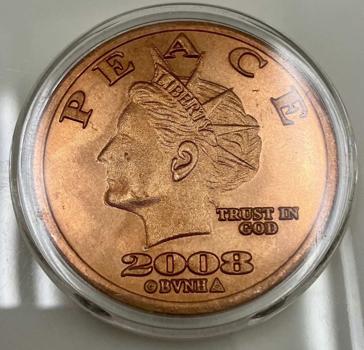 イギリス SILVER PLATED On Copper 21cm トレイ 2008 Norfed $1 Copper 1oz - Error Reverse, Hallmarked - only 400