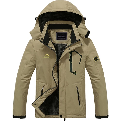 Men's Waterproof Winter Jacket Warm Winter Coat Outdoor Ski Snow Hooded Jackets - Picture 26 of 64