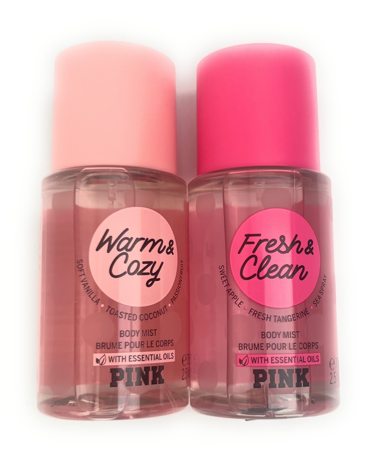 Victoria's Secret PINK Warm & Cozy, Fresh & Clean Scented Mist  2x 75ml