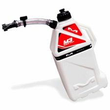 MATRIX M3 UTILITY PETROL FUEL CAN JUG WHITE RED MOTOCROSS MX 4 GALLON ENDURO SKI