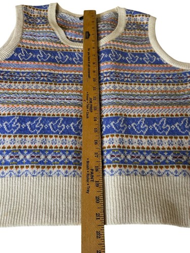 J.Crew Fair Isle Pullover Weste Mehrfarbig Strick Damen M Lammwolle Luxus Schrank - Bild 9 von 9