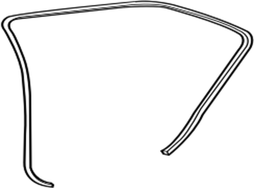 6233152060B0 Toyota Weatherstrip, rear door opening trim, rh