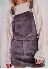 BDG Urban Outfitters NWT Purple Velvet Overall Mini Skirt Dress Size M