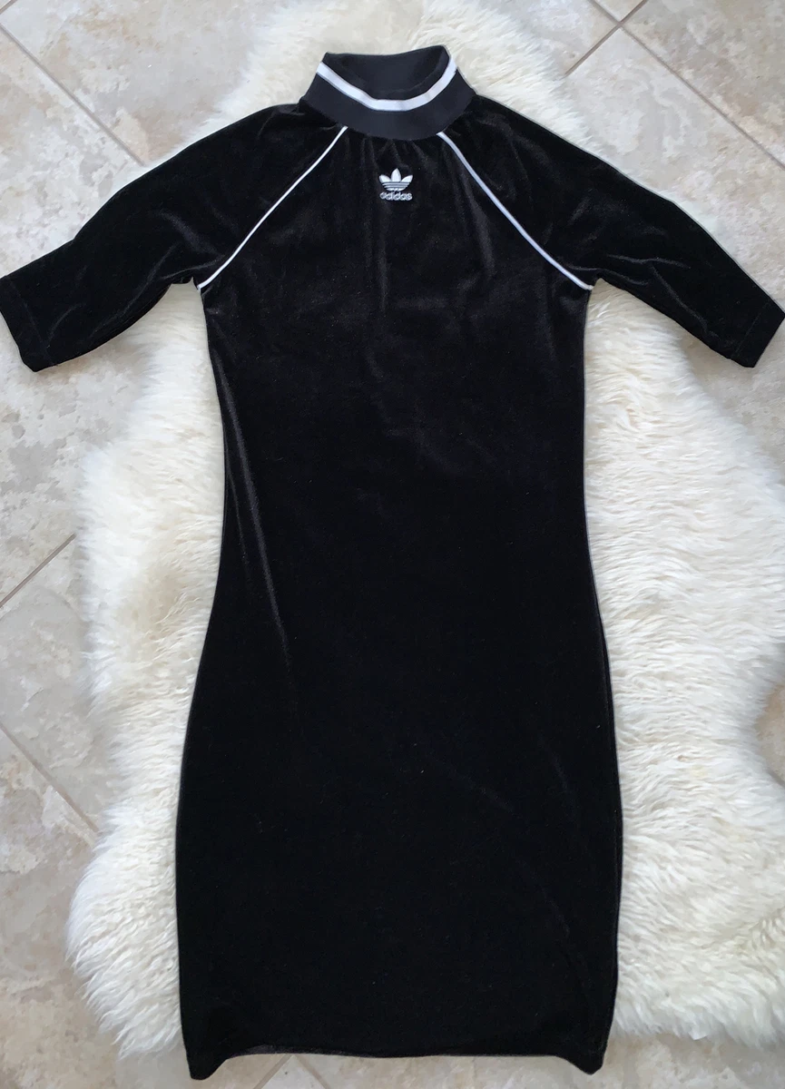 Adidas Black Velvet Dress XS