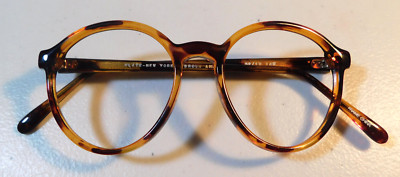 Vintage ELITE OPTICAL New Yorker Brown Amber 52/19 Eyeglass Frame New Old Stock