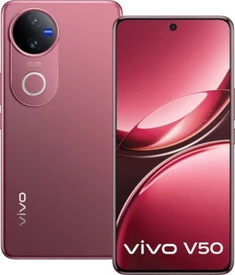 Vivo V50 5G Rose Red 512GB Storage 12GB RAM Global Version Fast Ship DHL & FEDEX