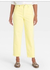 Women High Rise Vintage Straight Cropped Jeans - Universal Thread -Size 10