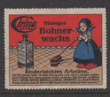 Germany - Cirine Liquid Floor Wax Advertising Stamp, Child Applying Wax - NG