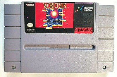 1991 SUPER NINTENDO GAME WORDTRIS  NO BOX NO/DUST COVER/NO BOOK   MADE IN JAPAN