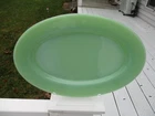 FIRE KING JADEITE RESTAURANT G308 PLATTERS 11 1/2" WITH LOGO