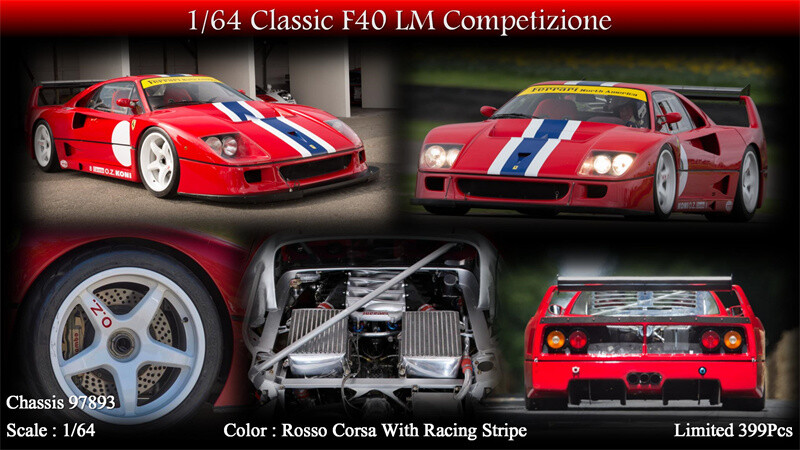 1/64 M64X フェラーリ　F40 lm Competizione 赤 M64X 1:64 Classic F40 LM Competizione Resin Model Car | eBay