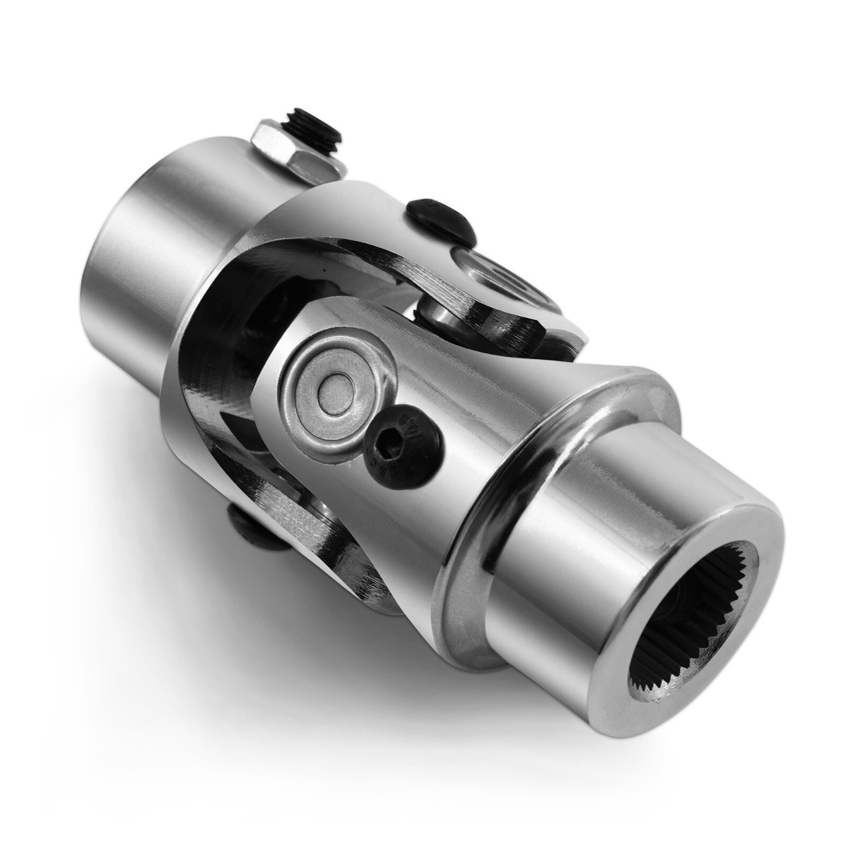 3/4-36 Spline X 3/4 DD Universal Steering Chrome Single U-Joint Shaft Joint NEW 3/4-36 Spline X 3/4 DD Universal Steering Chrome Single U-Joint Shaft Joint NEW