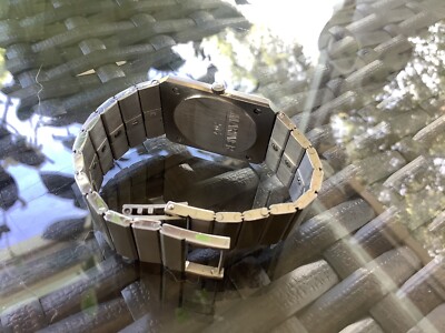 CONCORD MARINER SG RECTANGULAR 28MM STEEL WATCH W/GRAY DIAL 6.75