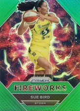 2021 Panini WNBA Prizm SUE BIRD #18 FIREWORKS GREEN PRIZM STORM