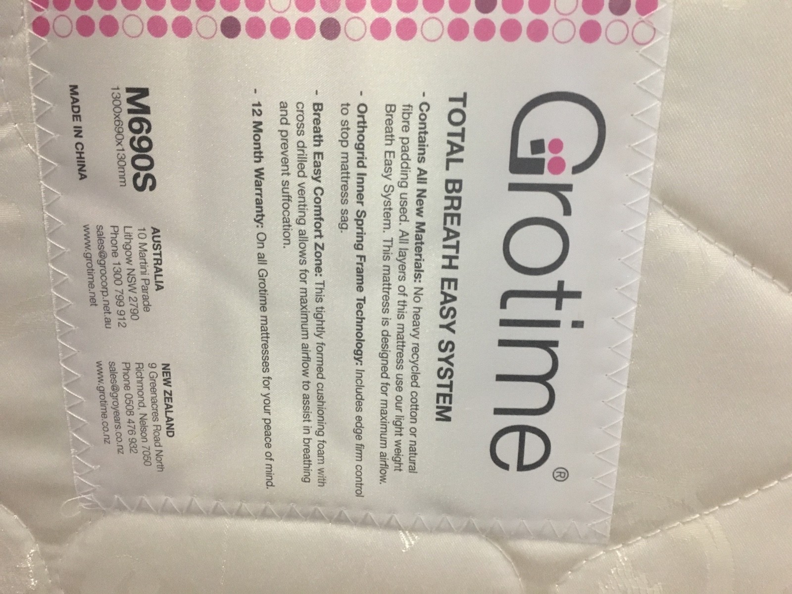 grotime total breath easy system m690s