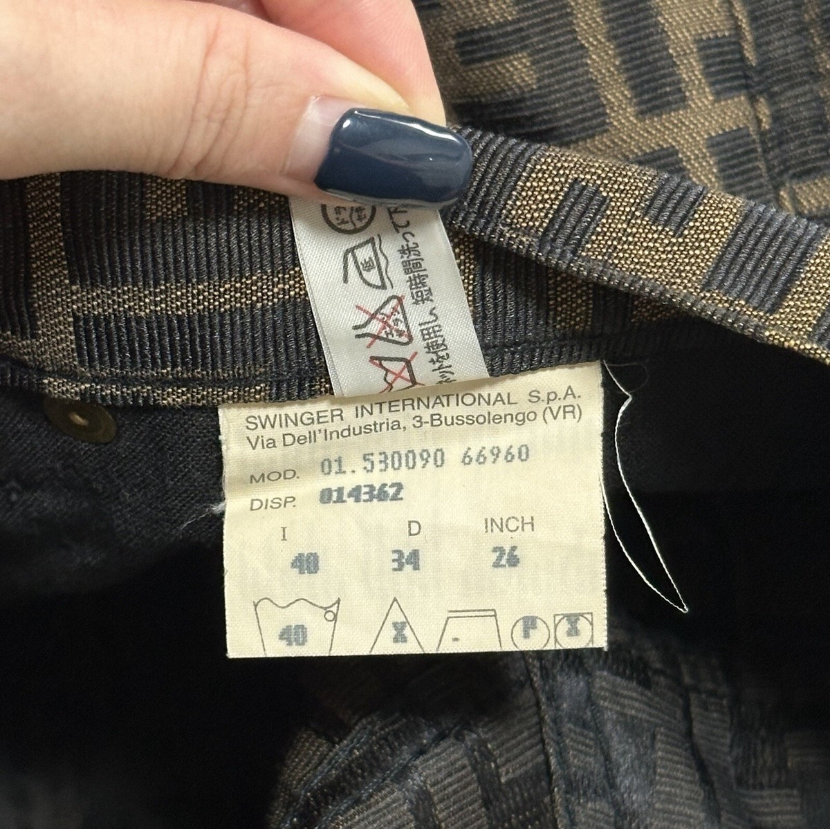 FENDI Vintage FF Zucca Monogram High Rise Straight Leg Pants