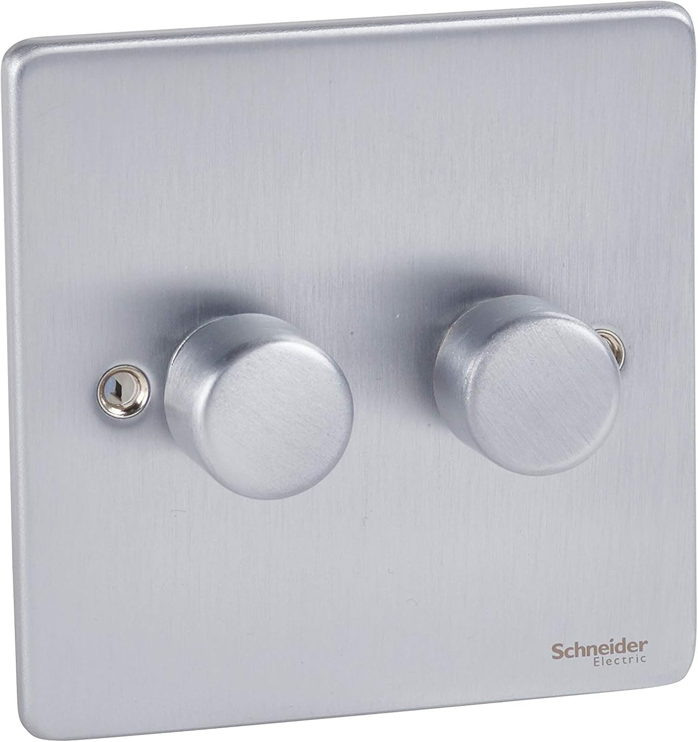 Schneider Electric GU6522CBC Ultimate Low Profile Brushed Chrome 2 Gang New