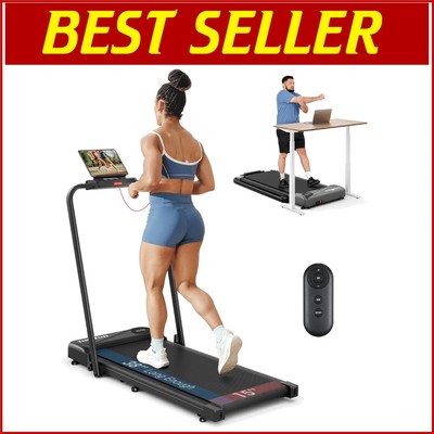 Under Desk Treadmill - Multi-Function 2 in 1 Walking & Running Pad with Remote
