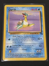 Pokémon Lapras Basic Rare Fossil 25/62 Unlimited Regular English 80 HP on eBay