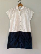 Madewell Colorblock Vista Button Front Shift Shirtdress XS