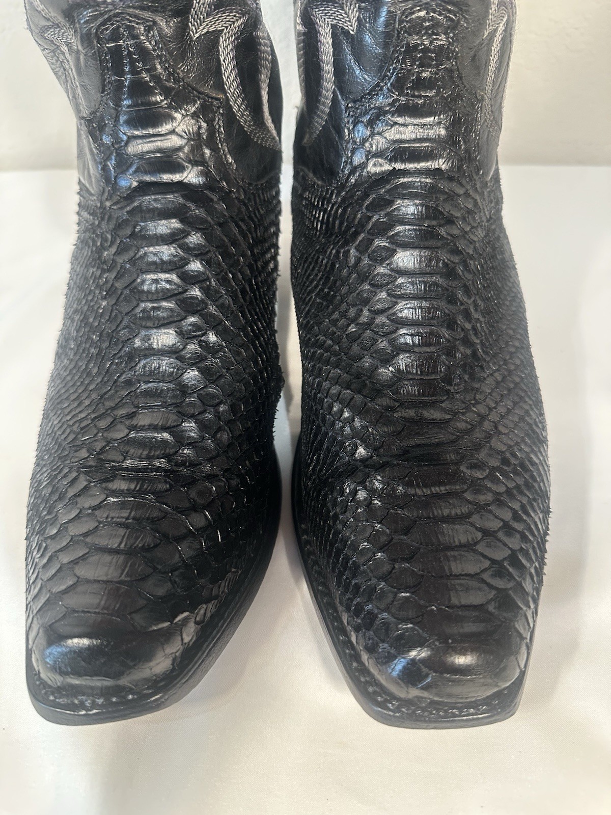 Men’s Dan Post Black Python Cowboy Boots Size 10.5 - image 2
