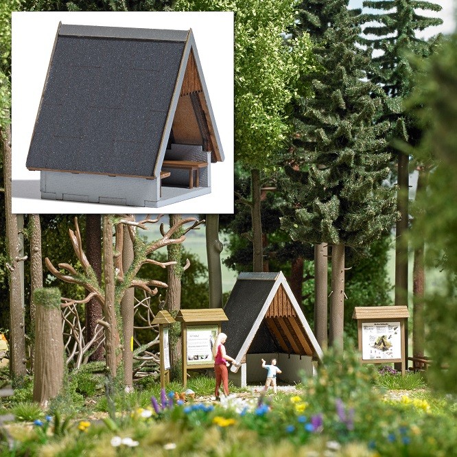 Busch 1560 - 1/87 / H0 Shelter - New