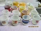 ANCHOR HOCKING FIRE KING VINTAGE 16 PIECE COFFEE MUG CUP COLLECTION