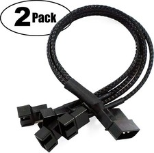 TeamProfitcom 4 Pin Molex to 4 x 3/4-Pin 12V PC Case Fan Adapter Cable Splitter