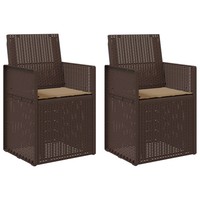 Garten EsszimmerstüHle 2Er Set Braun Taupe Polypropylen StapelstüHle