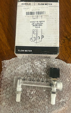 Acrylic Flow Meter 0-5 L/min 1/4 in Port w/ Adjustment Knob, Model T1T1