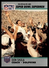 1990 Pro Set Super Bowl 160 Don Shula Miami Dolphins #30
