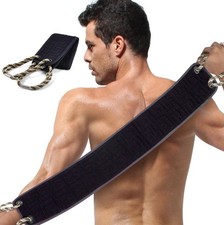 Exfoliating Back Scrubber for Shower, 37 Inches Back Washer with Handles, Soft