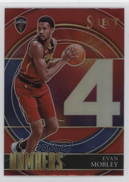2021-22 Panini Select Select Numbers Red Prizm Evan Mobley #32 w5b
