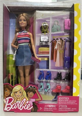 Barbie Fashions w/ Doll, Accessories Shoes and Bags NRFB 2016