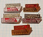 Vintage signs of the student brigades of the All-Union Leninist Young Communist