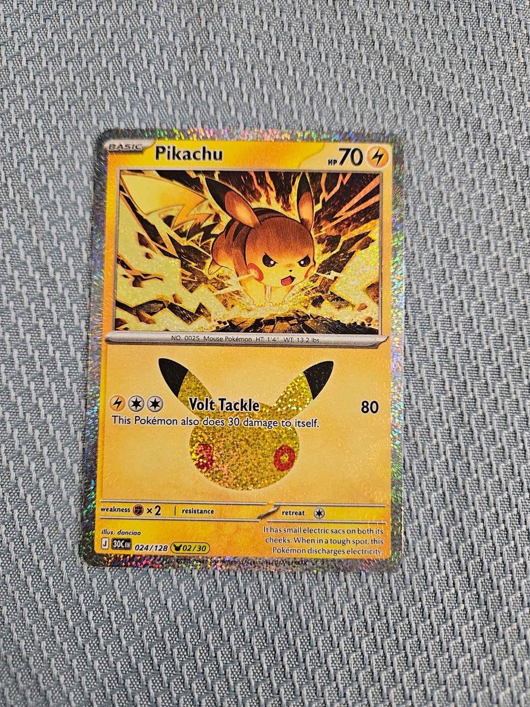 Pikachu 024/128 Me: 30th Celebration Holo