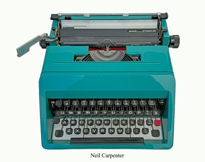 Vintage 70er Jahre Olivetti Studio 45 Schreibmaschine mit Original Koffer Made In Spain