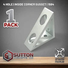4 Hole Tall Inside Corner  Gusset Bracket Compatible with 80/20 4336 15 Series