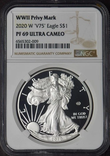 2020-W V75 Privy American Silver Eagle - NGC PF69 Ultra Cameo - ✪COINGIANTS✪