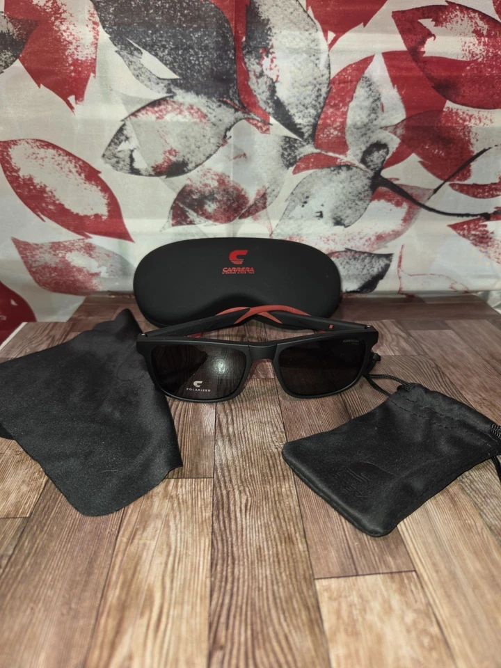 全新 Carrera 男式 2 合 1 黑色/透明带磁性棕色偏光附件 — 第 4/4 张图片