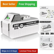 6.0Ah 24V Replacement Li-ion Battery for Snow Joe Sun Joe iON 24V Series C...