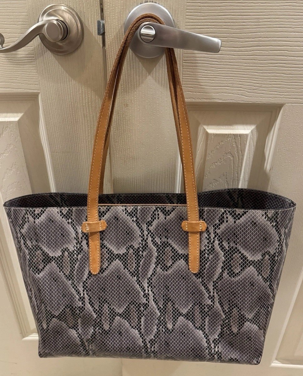 Large Snakeskin Leather Purse Consuela Gray Snake Skin Print Large