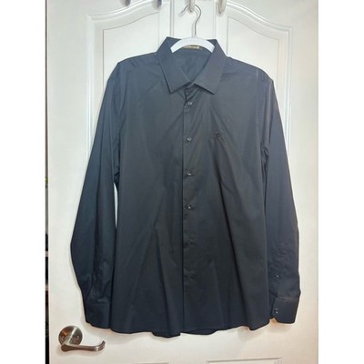 Roberto Cavalli Black Long-Sleeve Dress Shirt