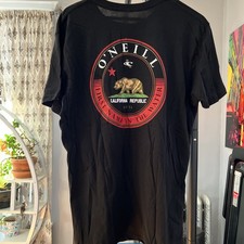 O'Neill Men's Gray Short Sleeve T-Shirt California Republic, Size Large