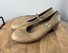 Bloch Techno Tap 2H Dance Tap Shoes Mary Jane Beige Leather Women s Size 12