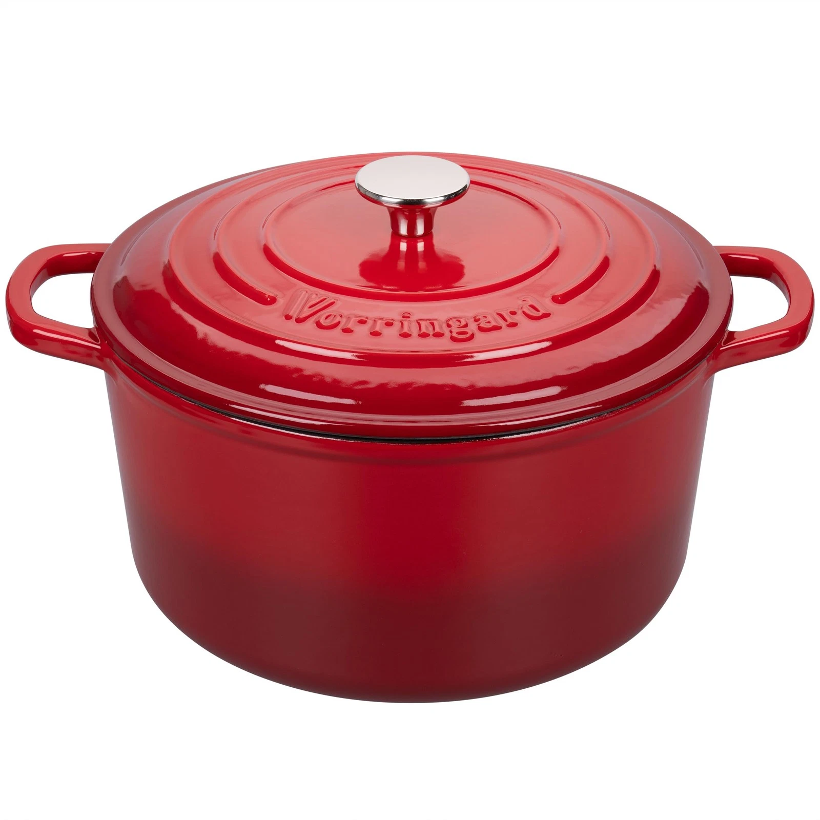 VORRINGARD Enameled Cast Iron Dutch Oven Pot with Lid, for 4.5 QT, Red