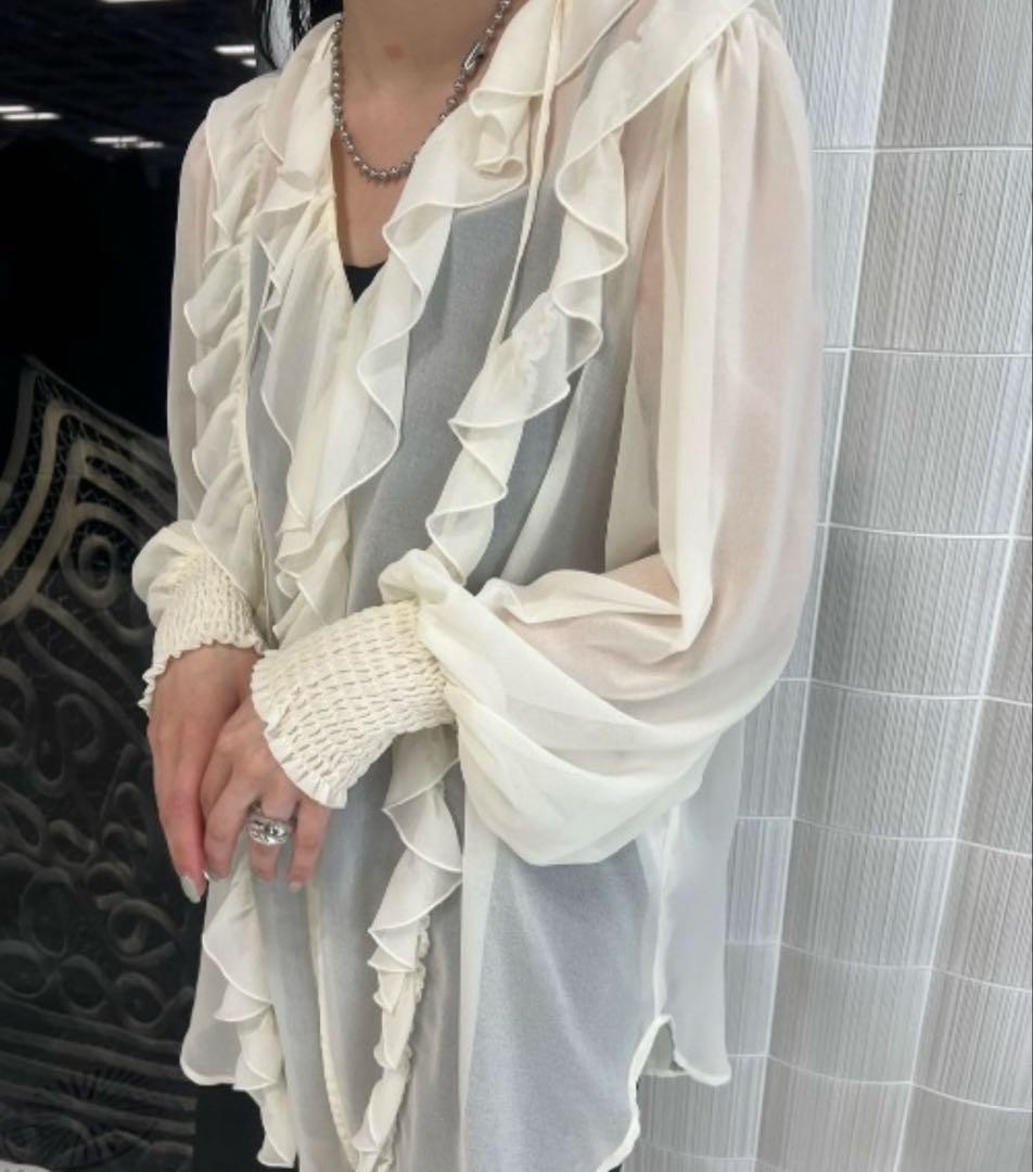 トップス Ameri RUFFLE FRILL CHIFFON BLOUSE Ameri Ruffle Frill Chiffon Blouse | eBay